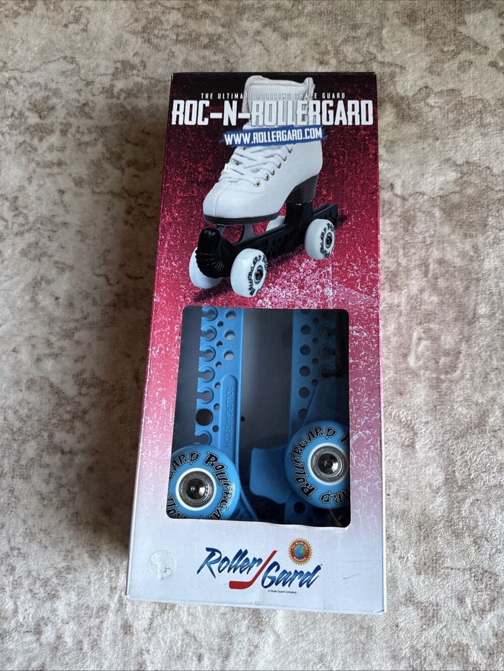 RollerGard Roc-N-RollerGard Blue Figure Ice Skate Guards Rolling Wheels NIB